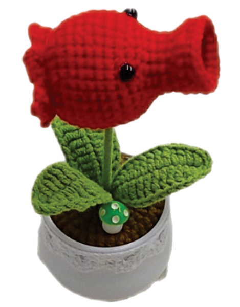 Crochet Fire Peashooter